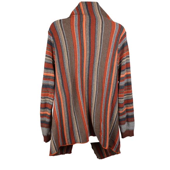 Goldstitch Brown Striped Fringe Cardigan Sweater | Size M - Picture 7 of 10